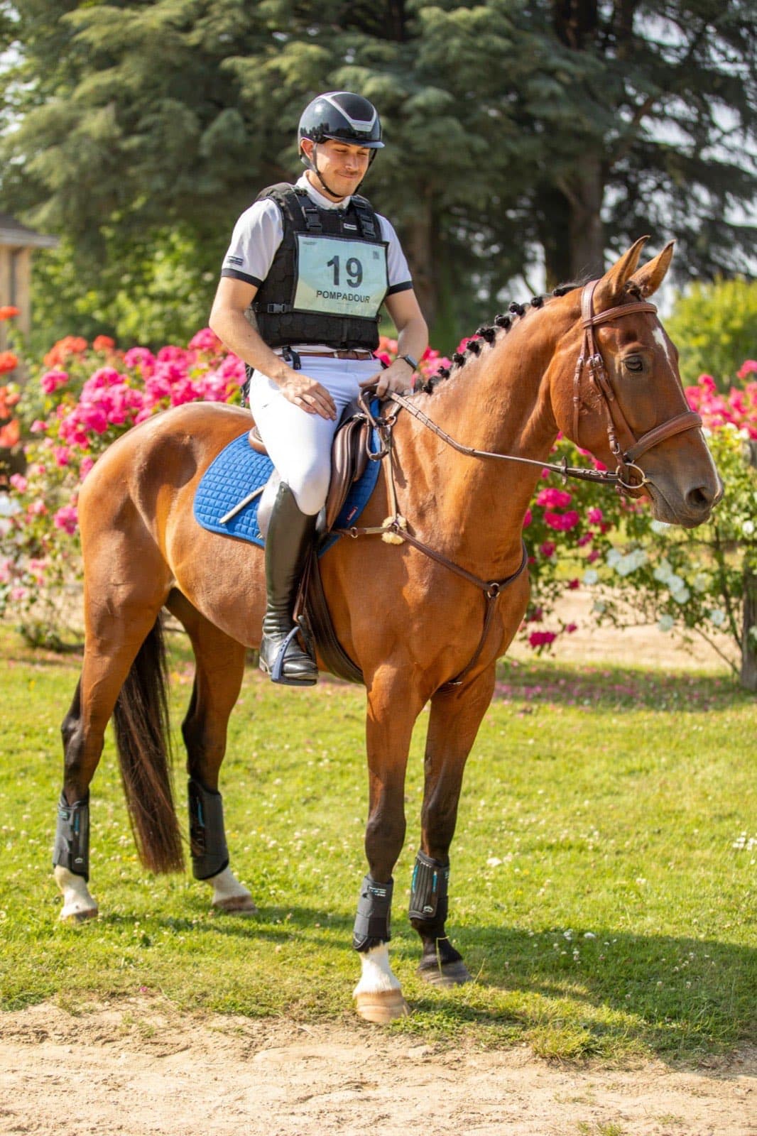 Benoît Stephant à cheval, à Pompadour